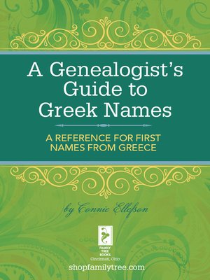 cover image of A Genealogist's Guide to Greek Names